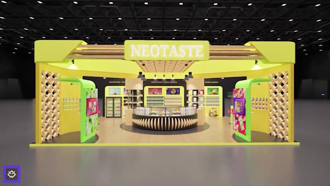 design 3d trade show, kiosk, stall, or exhibition stand