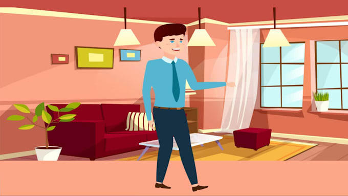 create professional 2d character animation for you