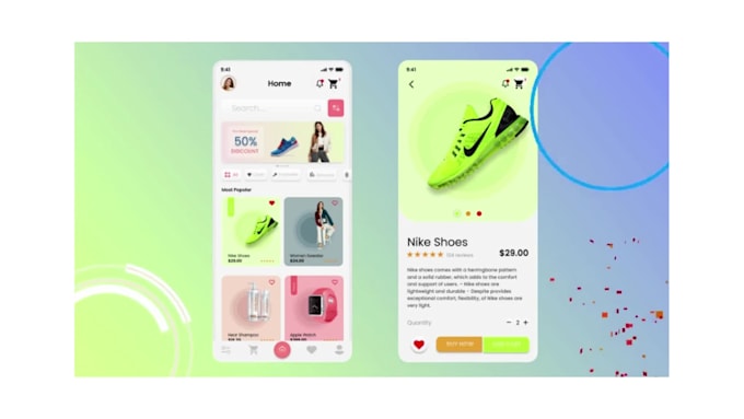 design mobile app UI design screens for ios android