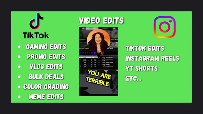 edit your tik tok, reels or youtube shorts