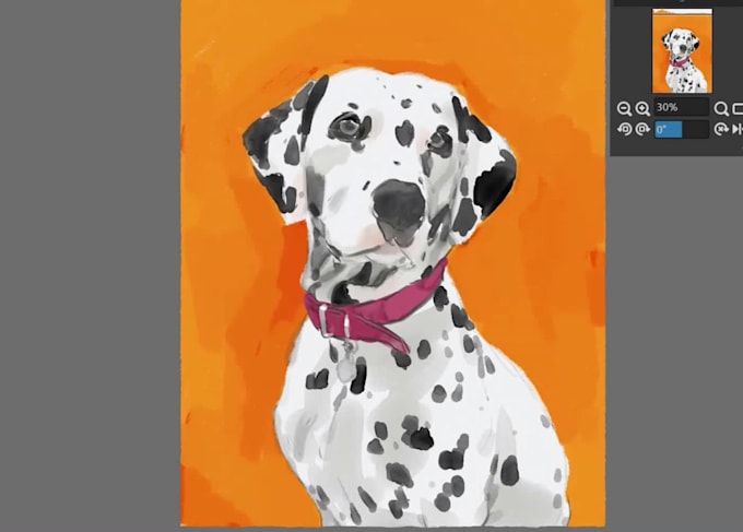 paint a digital pet portrait