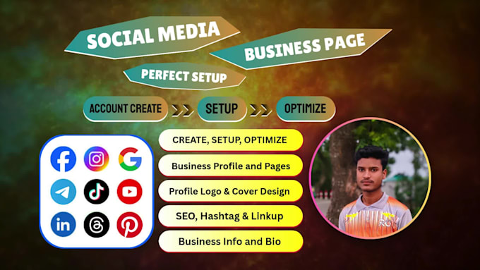 create and optimize all social media accounts professionally