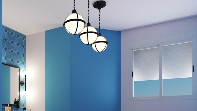 do interior visualization with modeling, texturing, lighting and render