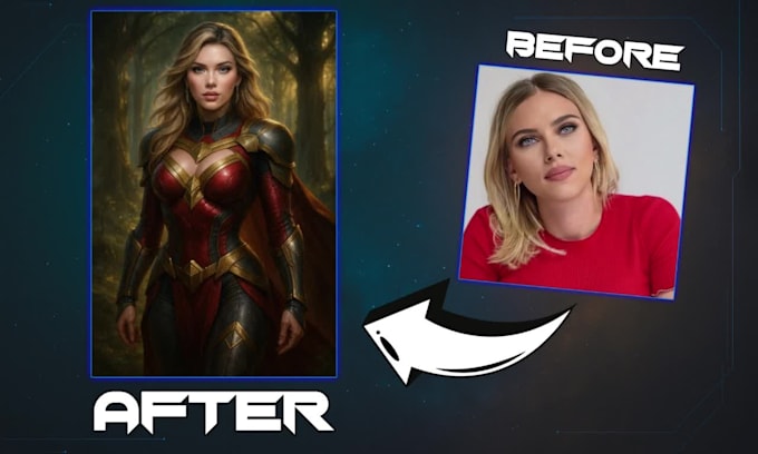 turn you into a realistic superhero portrait