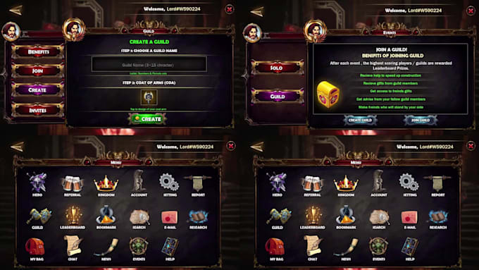 design professional game UI UX for mobile and PC games
