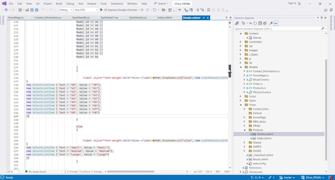 develop for you a web application using asp dot net mvc