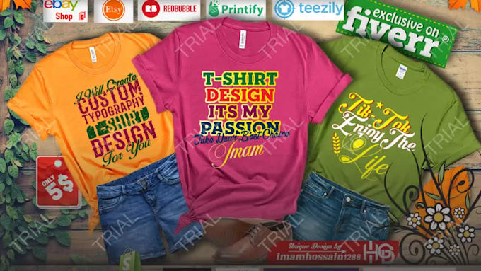 create an awesome typography t shirt design