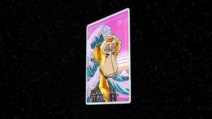 create a unique 3d nft trading card, nft promo video for you