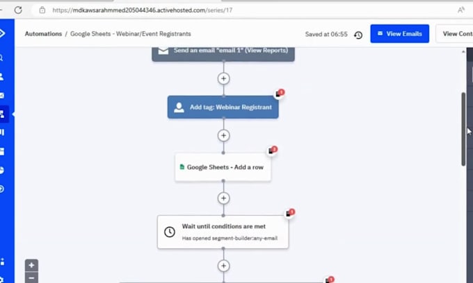 setup activecampaign automation and webinar automation