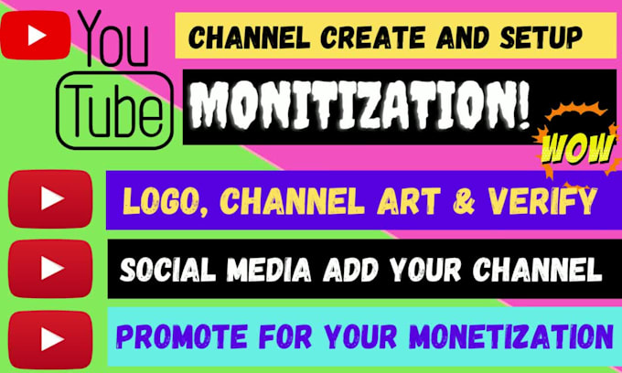 do youtube channel create, setup, SEO and fully monetization