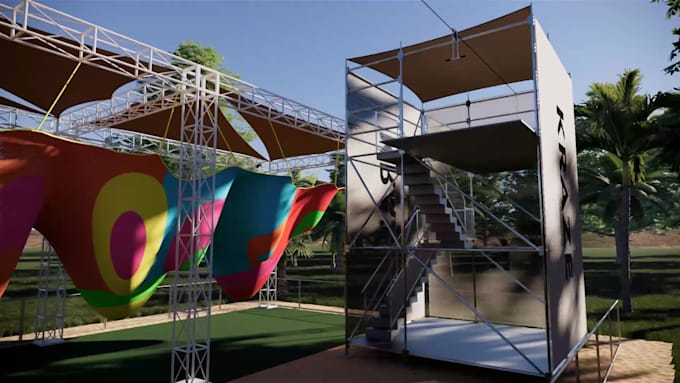 create realistic 3d visualizations of skatepark, pump track, and bmx race track