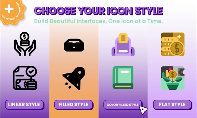 design simple and modern custom icons