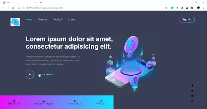 Design an html, css and boostrap website for you by Xfkrish | Fiverr