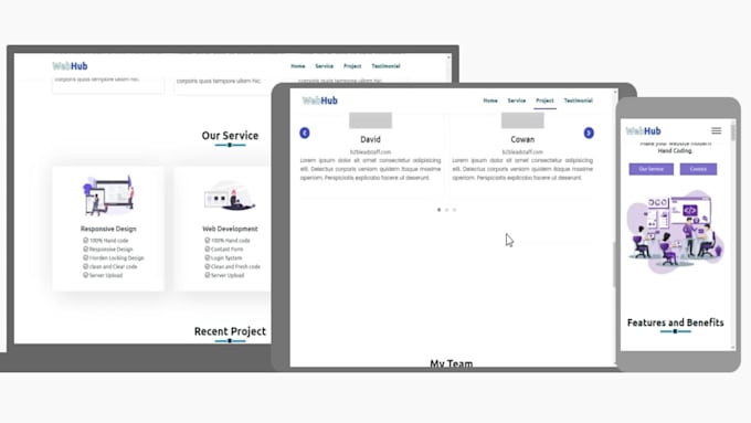 create a modern responsive awesome landing page website