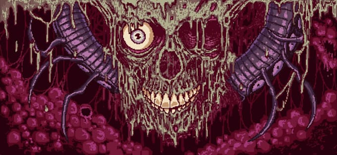 draw horror and scifi pixel art