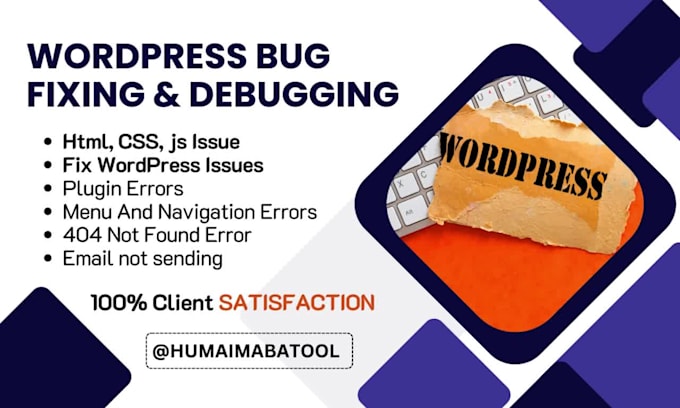do wordpress bug fixing and debugging