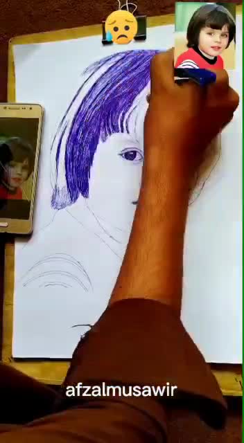draw ball pen sketch and portrait from your photo through hands