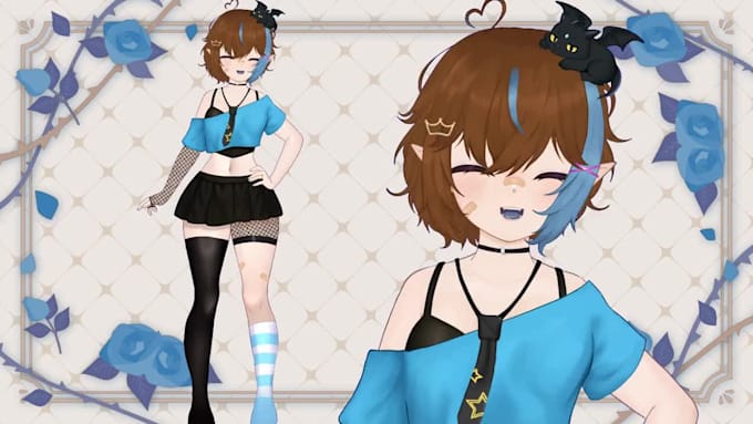 design and rig pro v tuber live2d model 2d vtuber model live2d vtuber vbriger