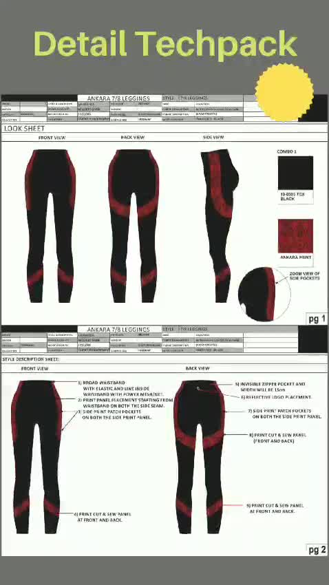 do technical flat sketch and factory ready detail tech pack