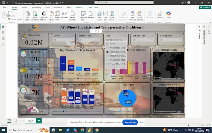 create power bi interactive dashboard reports
