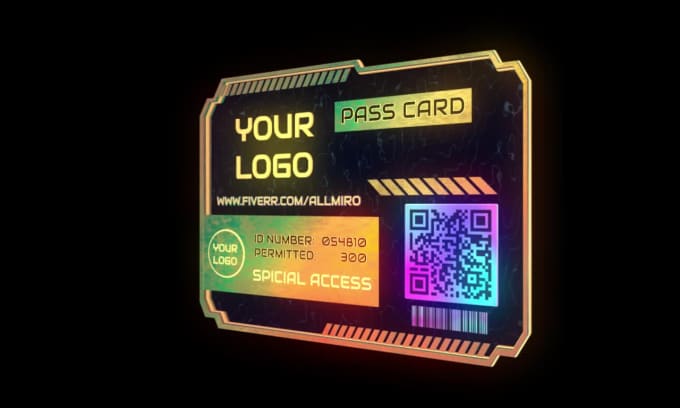 Make 3d Nft Card Or Ticket Access Pass Card By Allmiro Fiverr