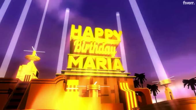 Create 20th century fox for happy birthday video intro by Networkingpet ...