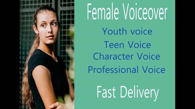 record a youth or teen female voiceover for your project