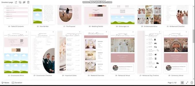 provide 120 wedding planner templates