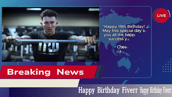 wish happy birthday as a breaking news