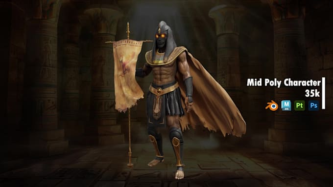 do 3d character model for games animation and 3d prints