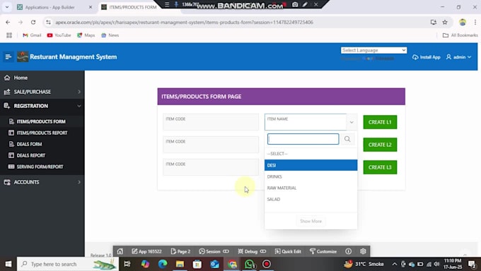 develop a custom oracle apex CRM, erp, or dashboard