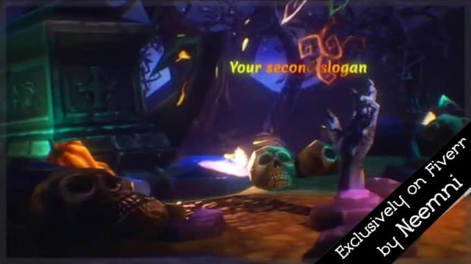 reveal your logo in halloween video
