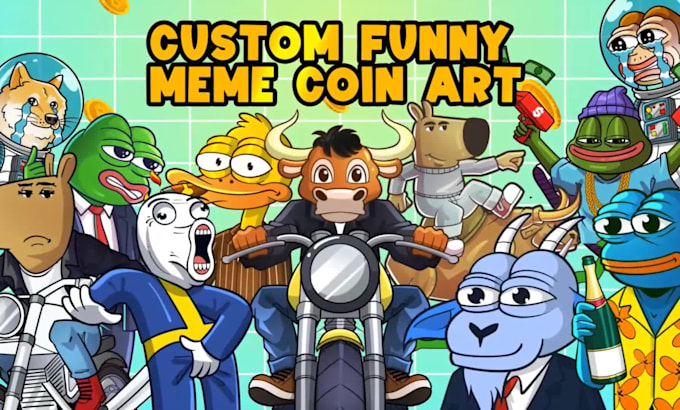 draw funny meme coin art for you