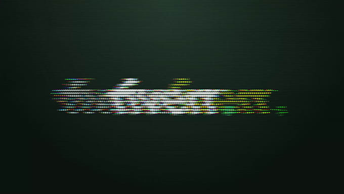 make glitch game logo intro