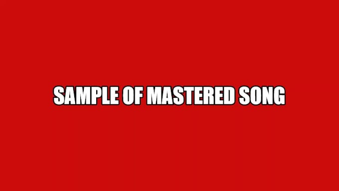 mix and master the song you created
