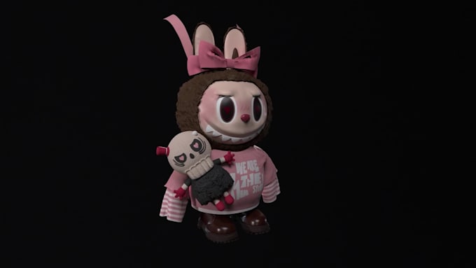 sculpt 3d model mascot toys for 3d printing or rendering