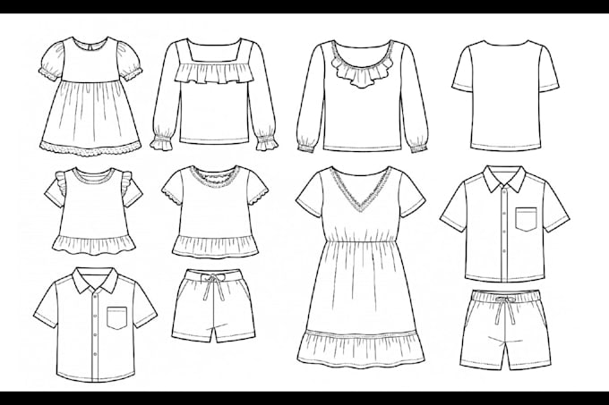 create tech packs and technical flats for fashion clothing