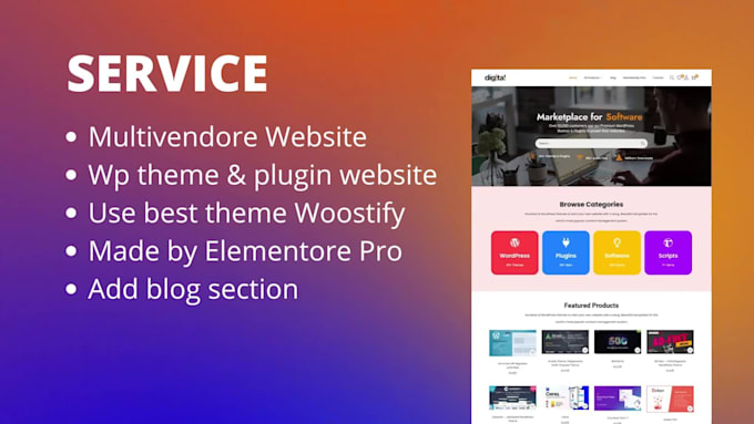 create ecommerce website by wordpress and use by elementore