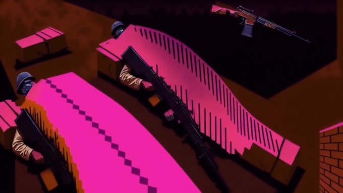create a cool and trippy ai music video