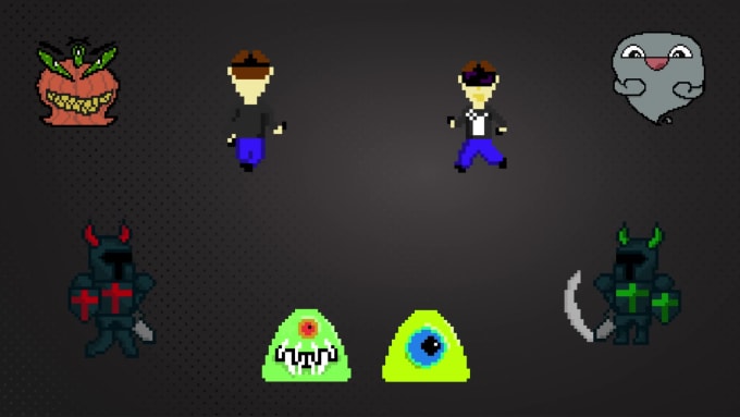 Create simple or highly detailed 2d pixel art characters by Black_juice ...