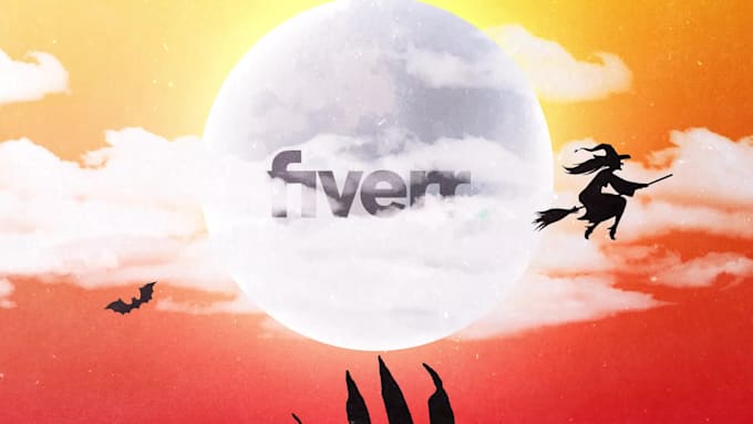 do spooky halloween logo animation