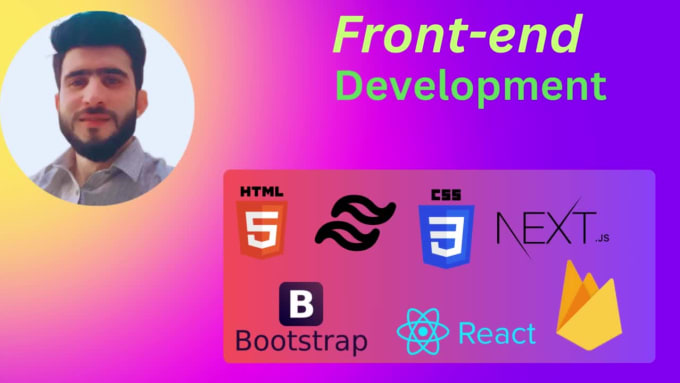 Do website development using react, next js, bootstrap, tailwind, psd ...