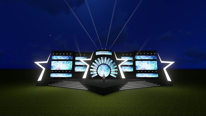 Create 3d stage design renderings for events and exhibitions by ...