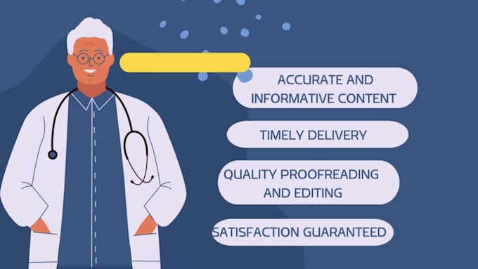 write medical and health articles and blogs