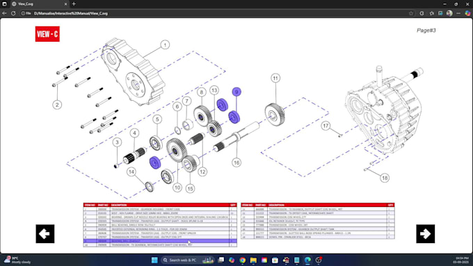 make the interactive part catalog with exploded view