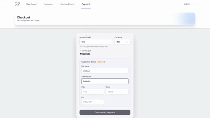 integrate stripe payments in laravel inertia react