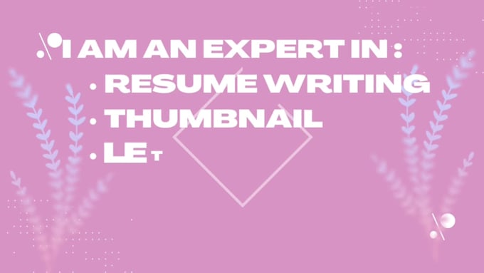 Provide resume writing, invitation card, thumbnail and letter by Zunni9 ...