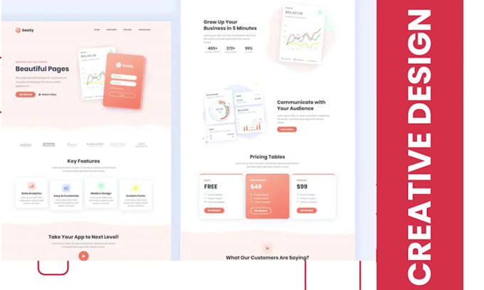 design responsive landing pages, squeeze and wordpress websites using ele