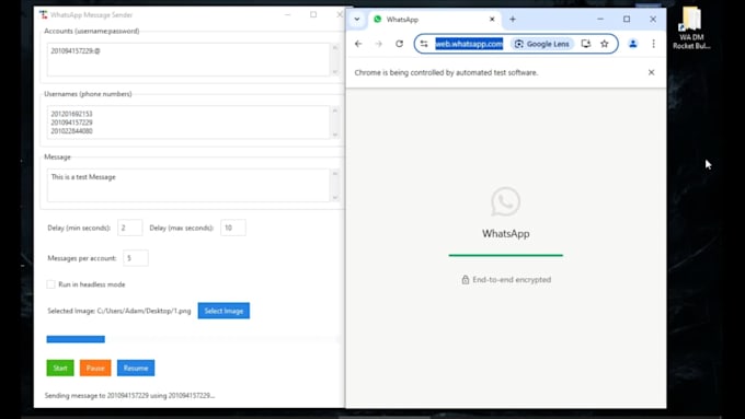 setup a marketing software on pc for whatsapp bulk sender
