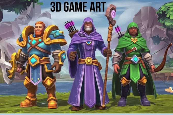 create premium 3d game characters and art